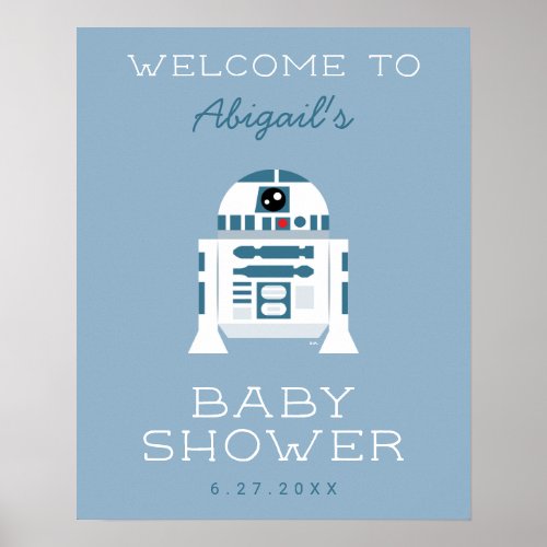 Star Wars  R2_D2 Baby Shower _ Welcome Poster