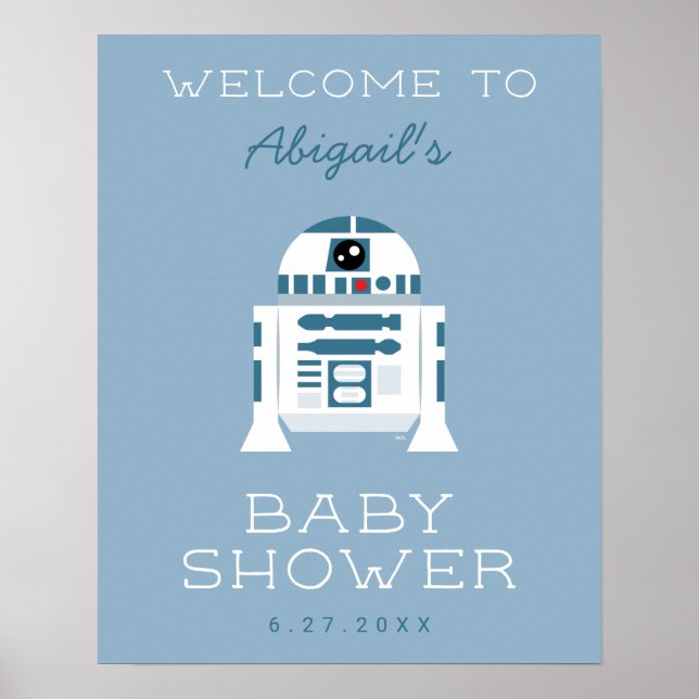 Star Wars | R2-D2 Baby Shower - Welcome Poster (Front)
