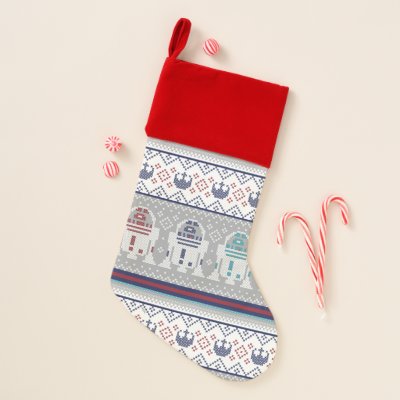 Star Wars R2-D2 Holiday Cross-Stitch Pattern Christmas Stocking