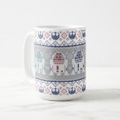 Star Wars R2-D2 Holiday Cross-Stitch Pattern Coffee Mug (Front Left)