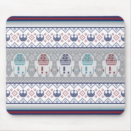 Star Wars R2_D2 Holiday Cross_Stitch Pattern Mouse Pad