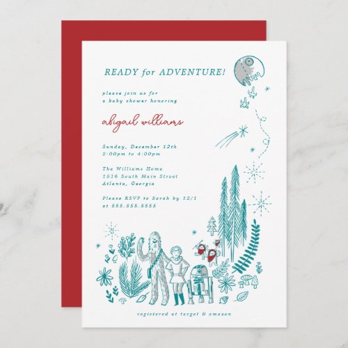 Star Wars  Ready for Adventure Baby Shower Invitation