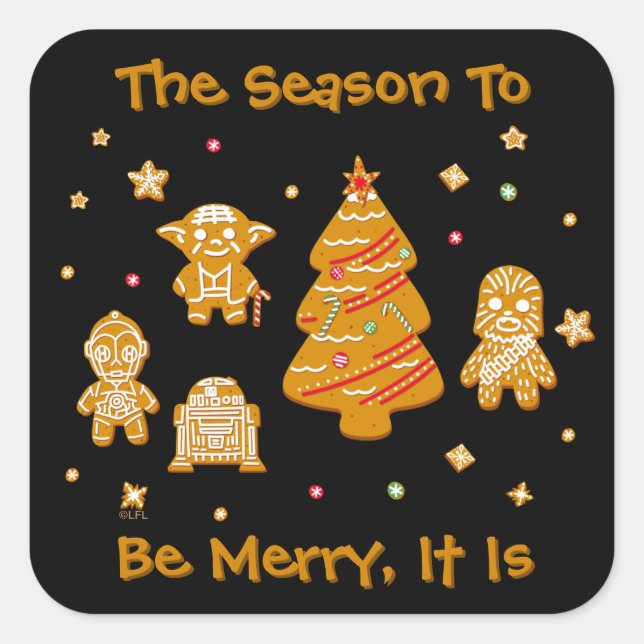 Star Wars Rebel Cookies By The Christmas Tree Square Sticker (Front)