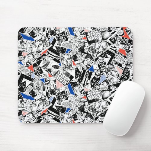 Star Wars Red  Blue Comic Pattern Mouse Pad