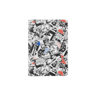 Star Wars Red & Blue Comic Pattern Passport Holder