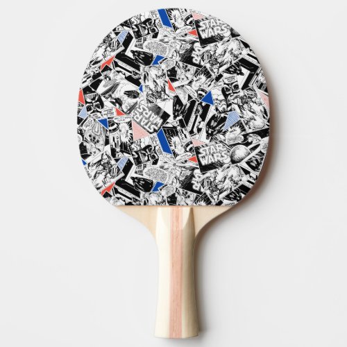 Star Wars Red  Blue Comic Pattern Ping Pong Paddle