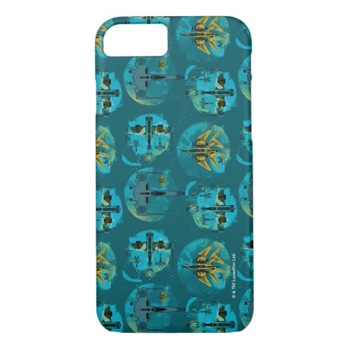 Star Wars Resistance  Teal Ace Fighters Pattern iPhone 87 Case