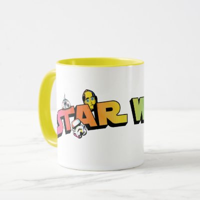 Star Wars Retro Gradient Character Logo Mug