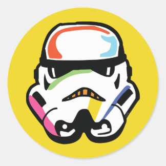 Star Wars Retro Pop Stormtrooper Helmet Classic Round Sticker