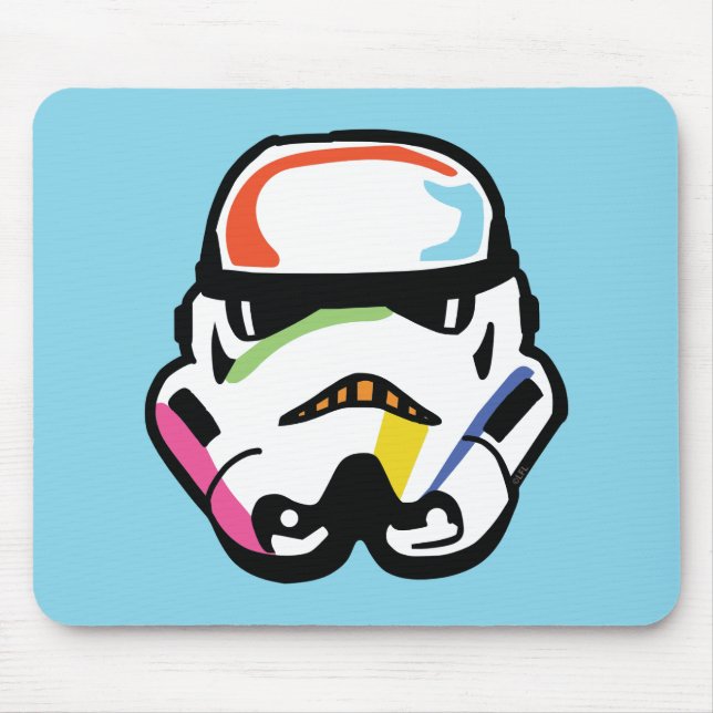 Star Wars Retro Pop Stormtrooper Helmet Mouse Pad (Front)
