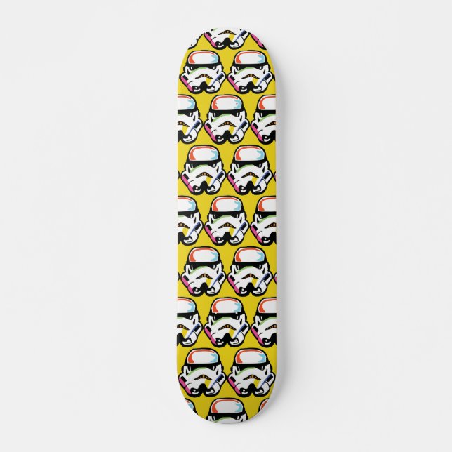 Star Wars Retro Pop Stormtrooper Helmet Skateboard (Front)