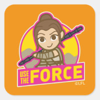 Star Wars | Rey - Use the Force Square Sticker