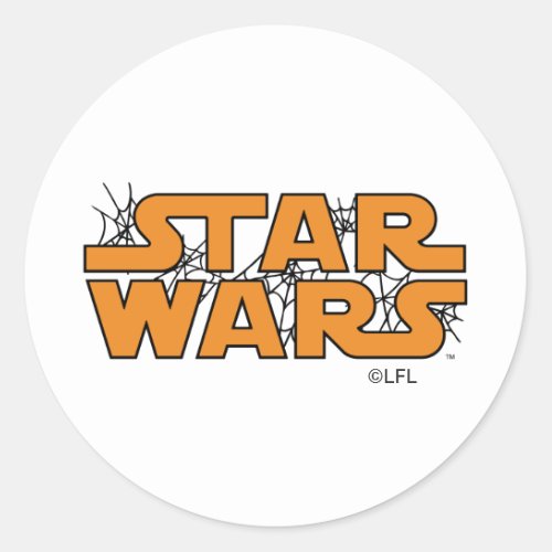 Star Wars  Spider Web Logo Classic Round Sticker