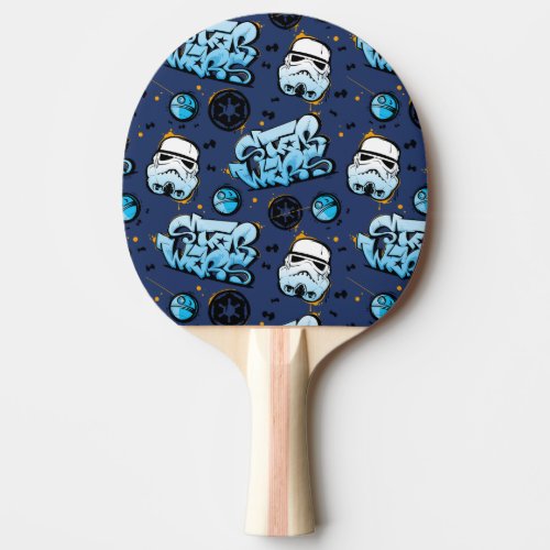 Star Wars  Stormtrooper Graffiti Pattern Ping Pong Paddle