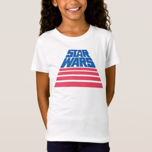 Star Wars Striped Flag Logo T_Shirt