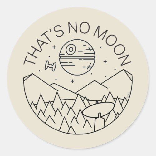 Star Wars  Thats No Moon Endor Landscape Classic Round Sticker