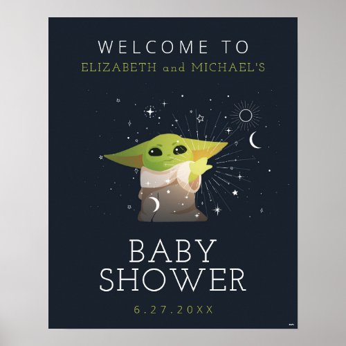 Star Wars  The Child Baby Shower _ Welcome Poster