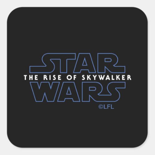 Star Wars The Rise of Skywalker Logo Square Sticker