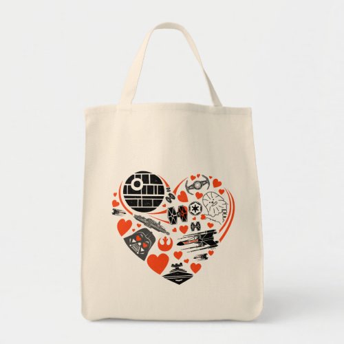Star Wars  Valentines Day Heart Icon Tote Bag