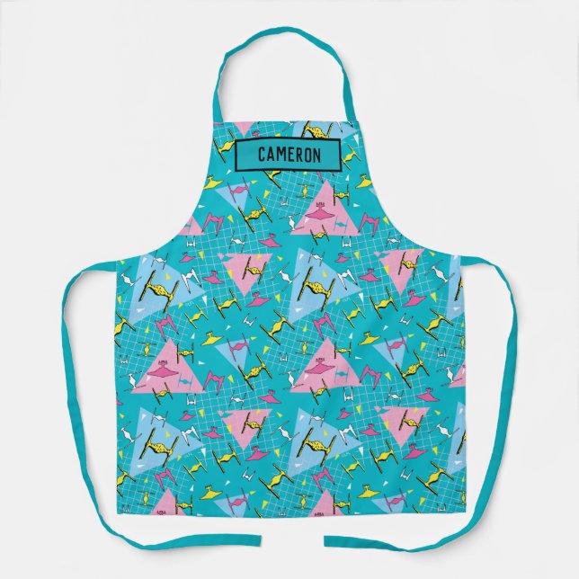 Star Wars Vehicles Neon 90's Pattern Apron (Front)