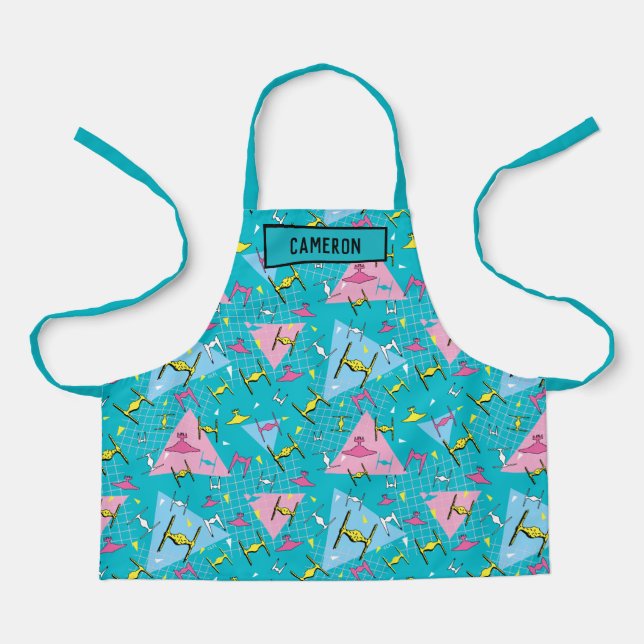 Star Wars Vehicles Neon 90's Pattern Apron (Front)
