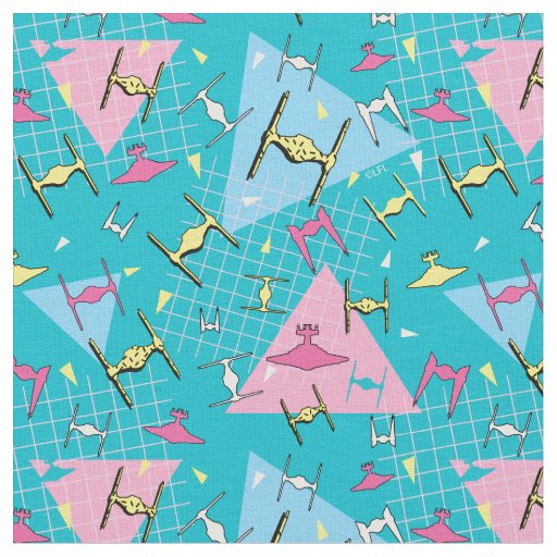 Star Wars Vehicles Neon 90's Pattern Fabric