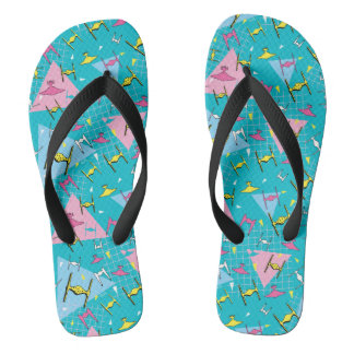 Star Wars Vehicles Neon 90's Pattern Flip Flops