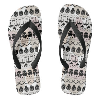 Star Wars Vehicles Tribal Pattern Flip Flops