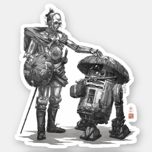 Star Wars Visions _ The Duel  C_3PO  R2_D2 Sticker