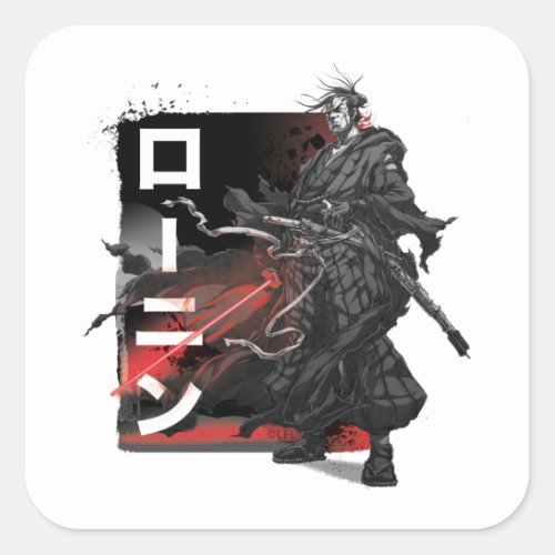 Star Wars Visions _ The Duel  Ronin Square Sticker