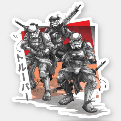 Star Wars Visions _ The Duel  Stormtroopers Sticker