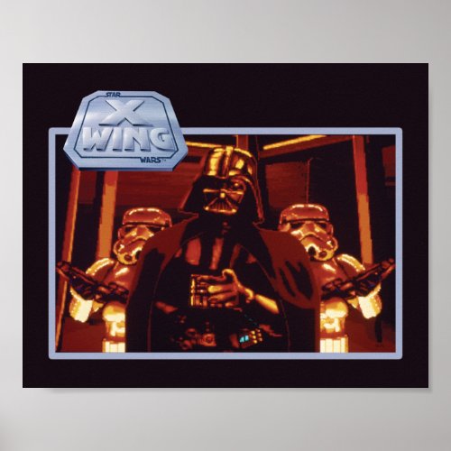 Star Wars X_Wing Darth Vader Video Game Graphic Poster