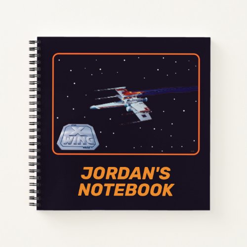 Star Wars X_Wing Flight Over Starfield Graphic Notebook