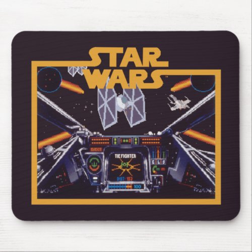 Star Wars X_Wing Vs TIE Fighter Retro Video Game Mouse Pad