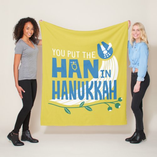 Star Wars You Put the Han in Hanukkah Fleece Blanket