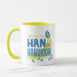 Star Wars "You Put the Han in Hanukkah" Mug<br><div class="desc">Check out this funny Millennium Falcon graphic that reads: "You put the Han in Hanukkah"!</div>