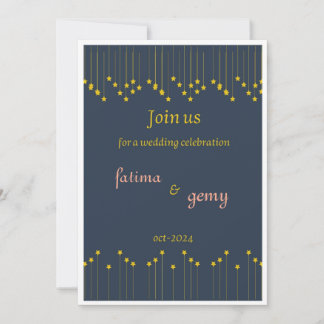 star wedding invitation