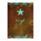 Star Wedding Reply Card Vintage Brown Blue