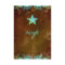Star Wedding Reply Card Vintage Brown Blue