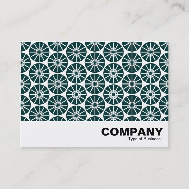 Star Wheel Abstract - Dark Green Business Card (Front)
