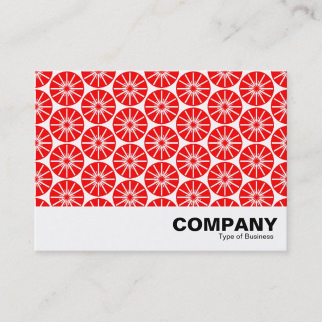 Star Wheel Abstract - Red Business Card (Front)