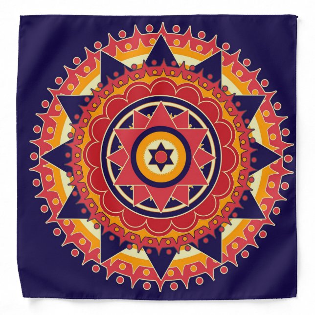 Star Wheel Mandala Bandana (Front)