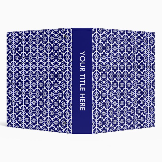 Star Wheel Pattern (1.5in) - Navy and White Binder (Background)