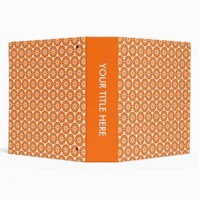 Star Wheel Pattern (2.0) - Orange and White Binder (Background)