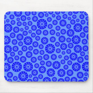 Star Wheel Pattern - Blue on Blue 6699FF Mouse Pad
