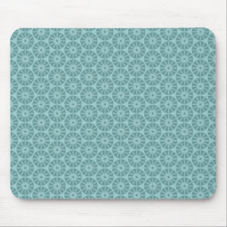 Star Wheel Pattern - Shades of Blue Green Mouse Pad