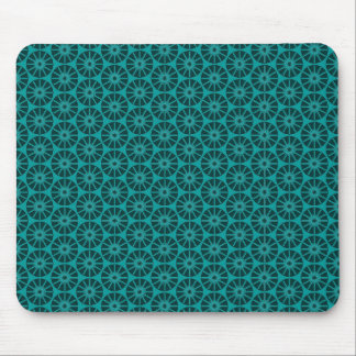 Star Wheel Pattern - Shades of Green Mouse Pad