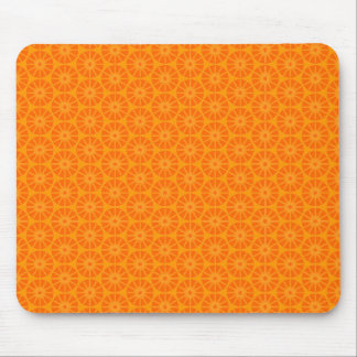 Star Wheel Pattern - Shades of Orange Mouse Pad