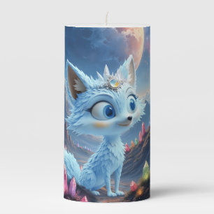 Star Whisper Fox – Keeper of Crystal Light. Pillar Candle