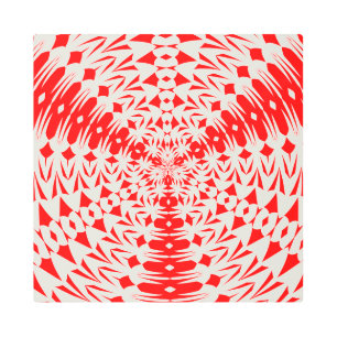 Star White And Red Goemetric Shape Kaleidoscope.jp Metal Print